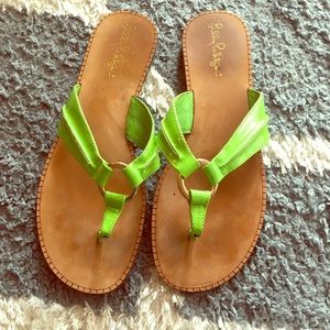 Green Lilly Pulitzer Sandals - 8/8.5